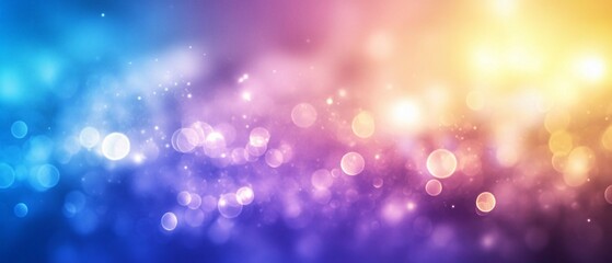 Wall Mural - Abstract Colorful Bokeh Background With Glowing Lights
