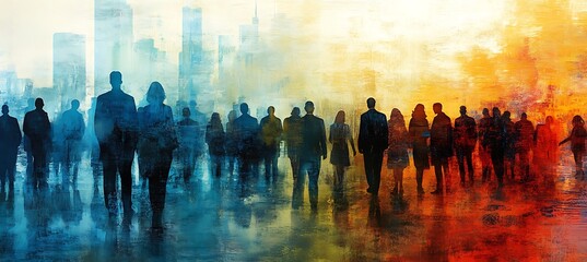 Poster - n abstract representation of business collaboration