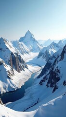 snowy mountains and valleys at northern tip of prins karls forland spitsbergen, northern, mountains,
