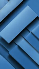 Aufkleber - Blue 3d geometric Abstract background forms interlocking, generating dynamic abstract pattern with modern graphic design aesthetic.  video vertical