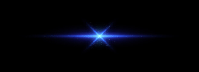 Wall Mural - blue neon line. light effect. abstract vector background