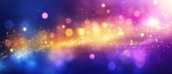 Wall Mural - Abstract Sparkling Lights Background With Bokeh