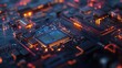 © berkah - Glowing CPU circuit board, technology, data processing, digital, background, website
