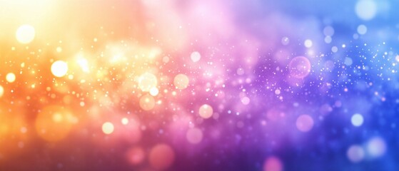 Wall Mural - Abstract Colorful Background with Sparkling Lights and Glowing Bokeh