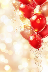 Poster - Festive balloons in a cheerful celebration backdrop