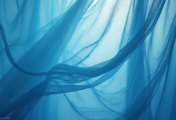 Poster - Mystical Blue Fabric Background with a Yellowish Glow and Purple Accents