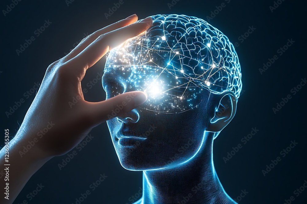 High-resolution 3D image of a hand using a virtual reality interface to ...