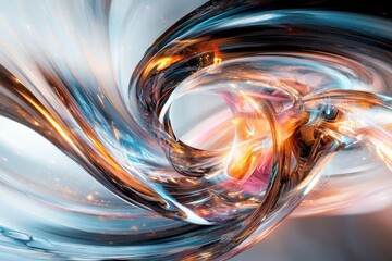 Poster - Swirling colors and shapes representing childhood dreams imagination and creativity abstract art digital artwork vibrant environment artistic viewpoint