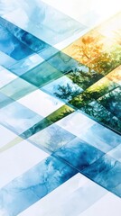 Poster - Tranquil watercolor abstraction nature scene digital artwork serene environment soft viewpoint promoting inner peace