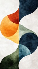 Poster - Serenity in organic shapes digital art abstract creation soothing environment contemporary viewpoint nature's essence