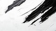 © lisa - Abstract Black and White Paint Strokes Artwork