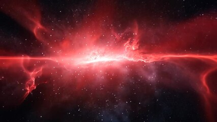 Wall Mural - mesmerizing voyage through dense starfield and cosmic nebula in vast outer space loop with radiant s