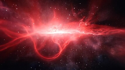 Wall Mural - mesmerizing voyage through dense starfield and cosmic nebula in vast outer space loop with radiant s