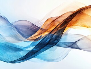 Poster - Gentle breezes abstract art digital creation flowing lines and soft gradients calm environment artistic viewpoint soothing visual experience
