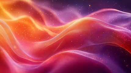 Poster - Colorful fabric waves create a mesmerizing blend of light and texture in a vibrant display