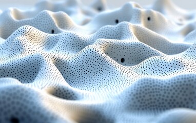 Poster - Abstract wavy surface with dotted texture.