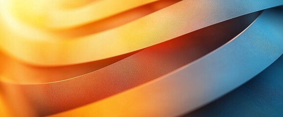 Poster - Abstract orange and blue wave background.