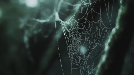 Spider web close up texture composition background