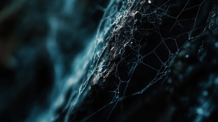 Spider web close up texture composition background