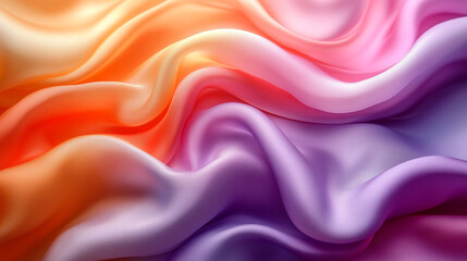 Poster - Smooth fabric drapes in vibrant colors creating a beautiful visual effect