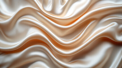 Poster - Soft silk fabric draped elegantly in gentle waves, showcasing luxurious texture and sheen