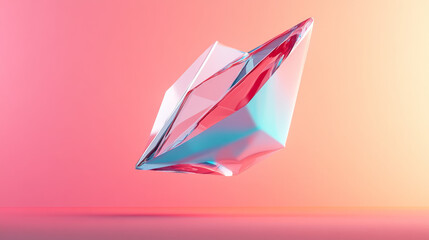 Poster - abstract technology polygon mesh object background 3d render illustration