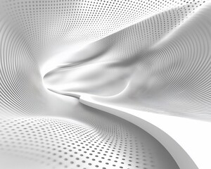Aufkleber - Abstract white tunnel with perforated texture.
