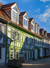 Wall Mural - Idstein, Hessen, Altstadtszene mit Fachwerk