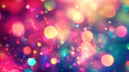 Wall Mural - abstract colorful bokeh lights background design