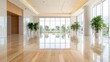 © BROPRADANA - Modern office lobby with plants, city view