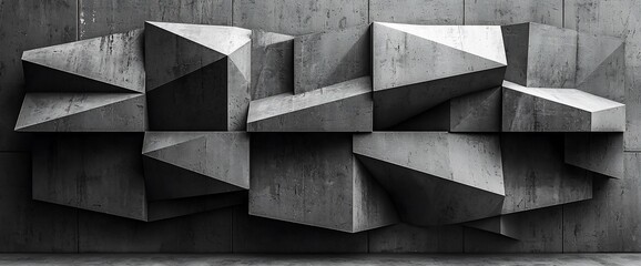 Aufkleber - Abstract geometric concrete wall texture.