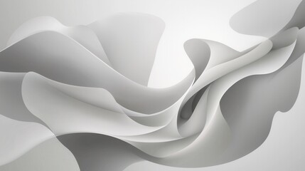 Abstract digital art piece with a white background. it features a series of curved lines that create a sense of movement and depth.