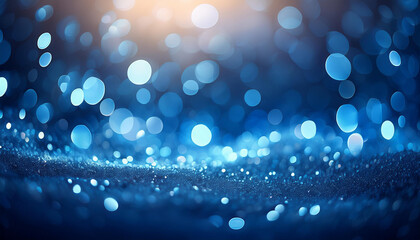 horizontal blue abstract bokeh blurred colour history with lens flare