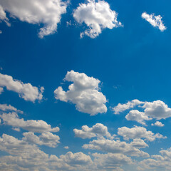 Wall Mural - blue sky covered white clouds
