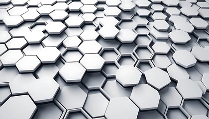 Fototapete - Abstract Hexagon Pattern: Sleek, Modern, Geometric Design
