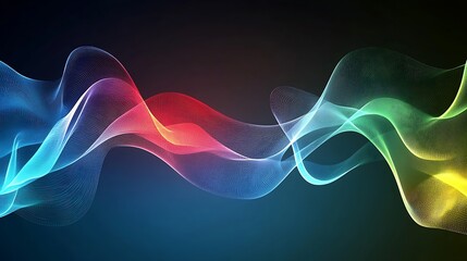 Leinwandbilder - Abstract Colorful Flowing Waves Design