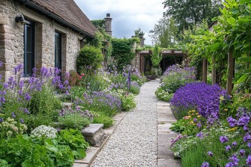 Wall Mural - Canterbury bells are annual or biennial campanula plants