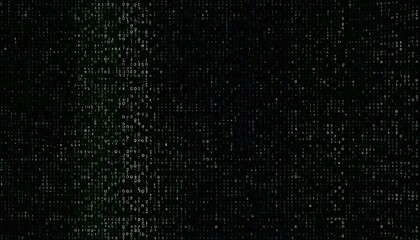Fototapete - Digital Matrix: Dark Green Code Abstract Art