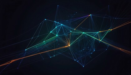 Poster - Abstract Network: Glowing Nodes and Intricate Lines