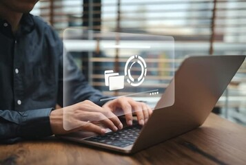 Poster - Streamline Your Business Workflow: Secure Cloud Data Exchange, File Management & Backup Solutions. Boost Efficiency with Advanced Digital File Technology.      