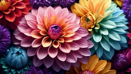 summary colorful example flower artwork generative ai