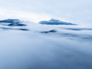 Wall Mural - Sunset over Liptov region with and High Tatras mountains, Krivan landspace, slovakia.