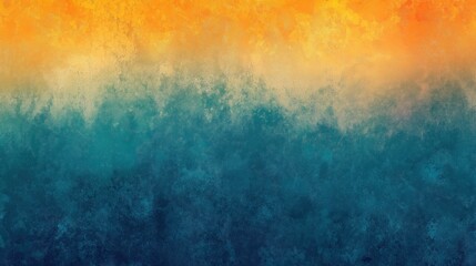 Poster - Vibrant textured gradient background with teal and orange color blend