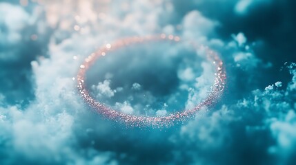 Wall Mural - Glittering Celestial Ring in a Dreamlike CloudScape
