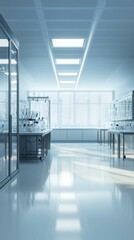 Poster - Modern Laboratory Interior with Bright Natural Light and Clean Design