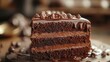 © Nawarit - Chocolate dessert, close-up of rich chocolate cake with drizzled icing, decadent setting