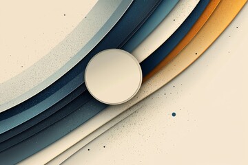 Poster - A simple geometric design featuring horizontal lines in various colors