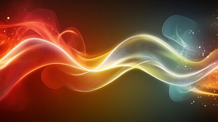 Wall Mural - abstract flowing light waves design