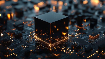 Poster - 3d rendering illustrating the concept of central computer processors (cpu)