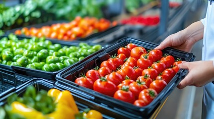 Poster - Food industry quality control with digital sensors monitoring production.